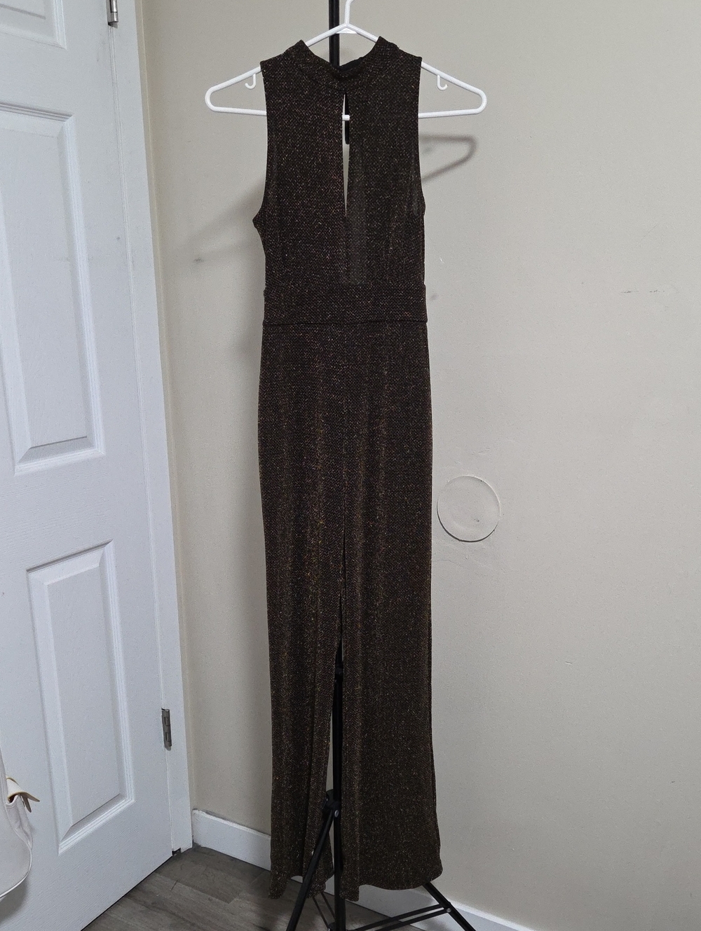 Nwt Dynamite Metallic Bronze Sleeveless Jumpsuit